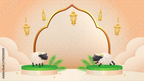 Eid Al Adha greetings background 4k  (ID: 780380649)