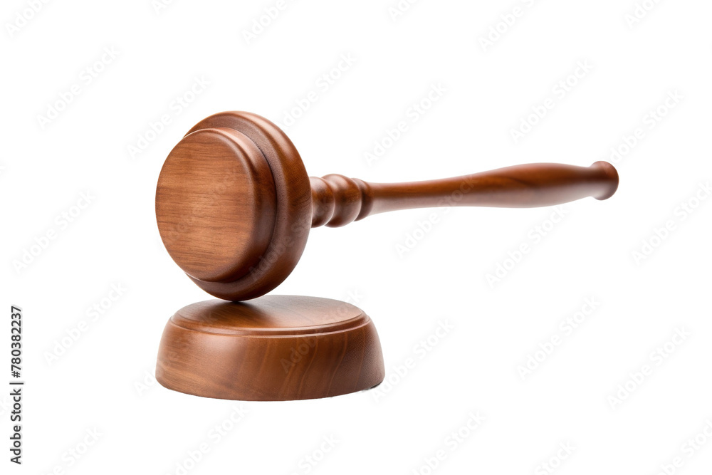 Wooden Judges Hammer on White Background. On a White or Clear Surface PNG Transparent Background. Wooden Judges Hammer on White Background. On a White or Clear Surface PNG Transparent Background.