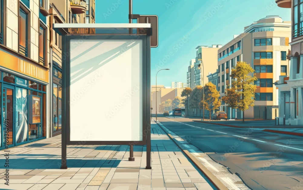 Street Outdoor Mock Up With White Space Street Outdoor Mock Up With White Space