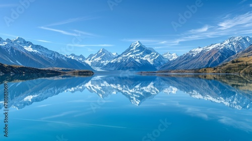 Snow on the sky and water