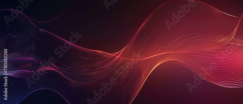 abstract colorful background with waves,abstract background with smooth lines in red, orange and yellow colors,Design element for technology, science, modern concept,Top view, flat lay 