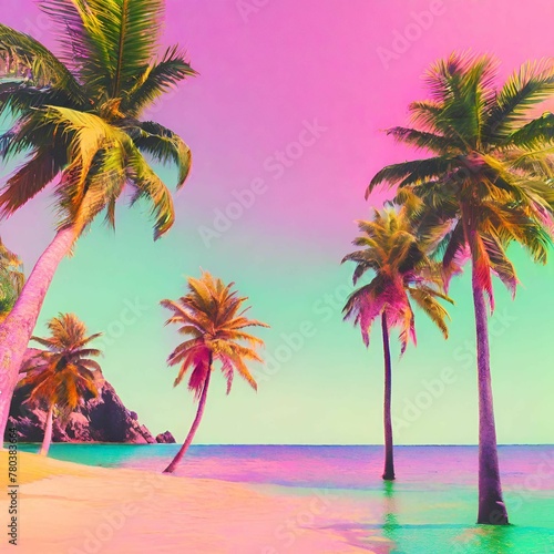  palm trees tropical island beach summer theme - 12 © Muhammad