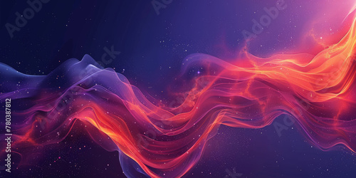 Abstract background, dark purple gradient with red and orange glowing nebula. red orange wave smoke flow background,banner,swirl and wavy soft pattern, creative dynamic and elegant design