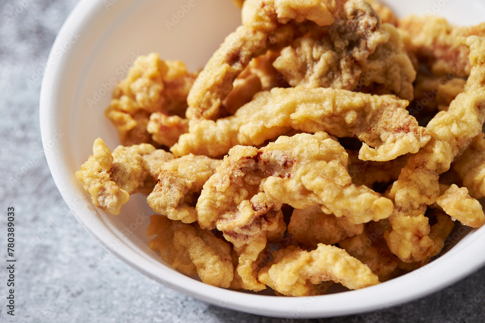 Fried meat in a bowl, sweet and sour pork Fried meat in a bowl, sweet and sour pork