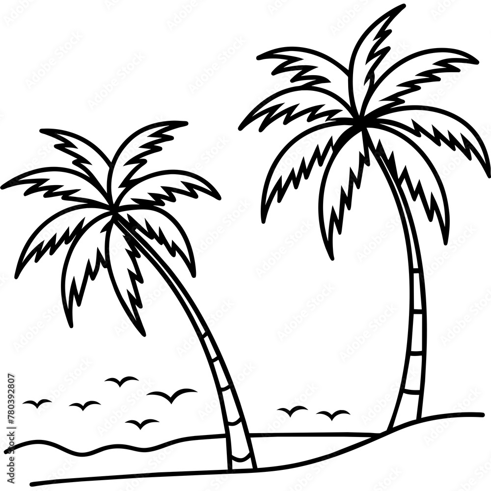 beautiful seaside view with some coconut palm.
beautiful seaside view with some coconut palm.