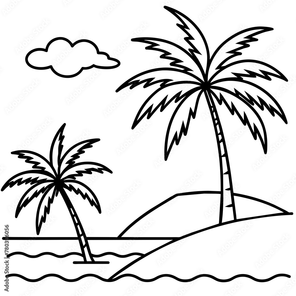 beautiful seaside view with some coconut palm.
beautiful seaside view with some coconut palm.