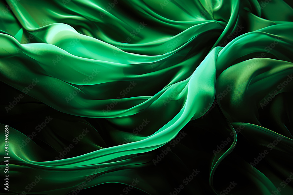 Obraz premium wind-blown translucent silk and satin material pattern and design in shades of grey