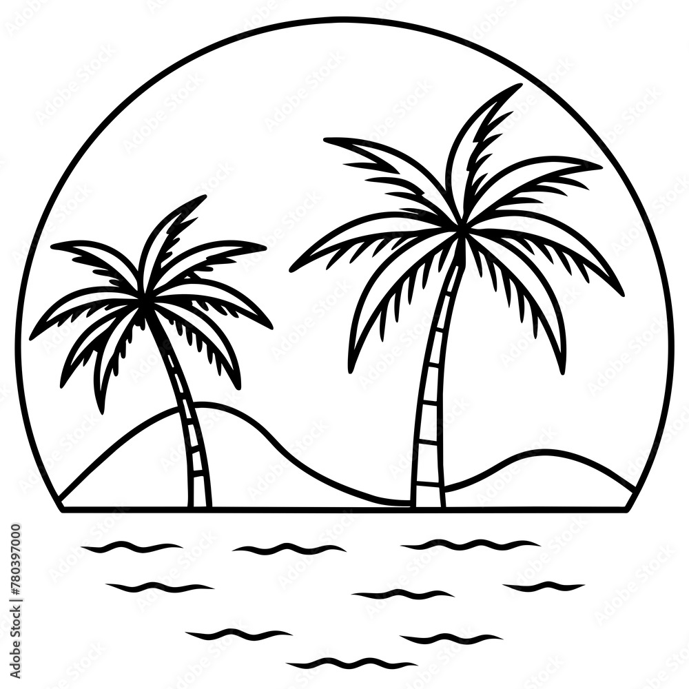 beautiful seaside view with some coconut palm.
beautiful seaside view with some coconut palm.