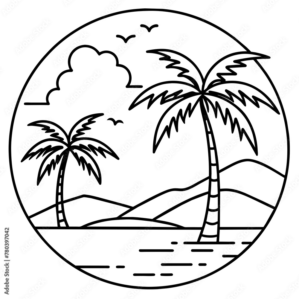 beautiful seaside view with some coconut palm.
beautiful seaside view with some coconut palm.