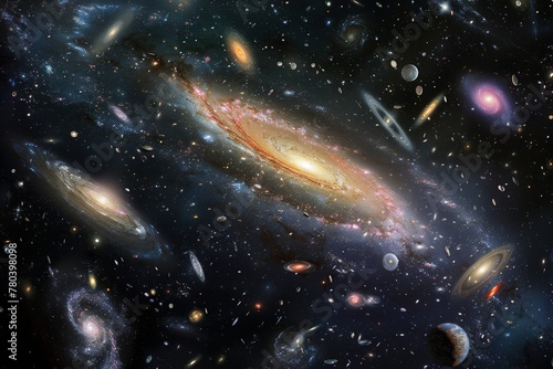 Strange satellite galaxies of the galaxy It has small dwarf galaxies orbiting larger galaxies as celestial companions.