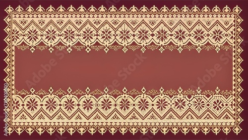 ethnic style lace pattern border