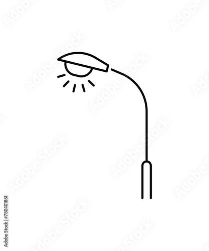 street light icon, vector best line icon.
