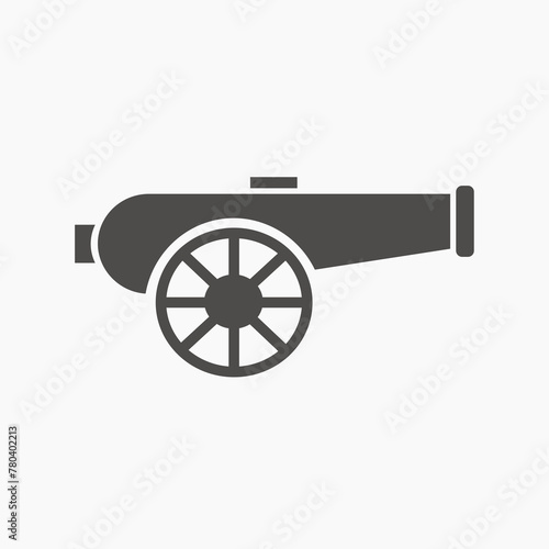 cannon icon vector. weapon, war, artillery, army symbol 