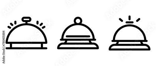 desk bell icon or logo isolated sign symbol vector illustration - high quality black style vector icons