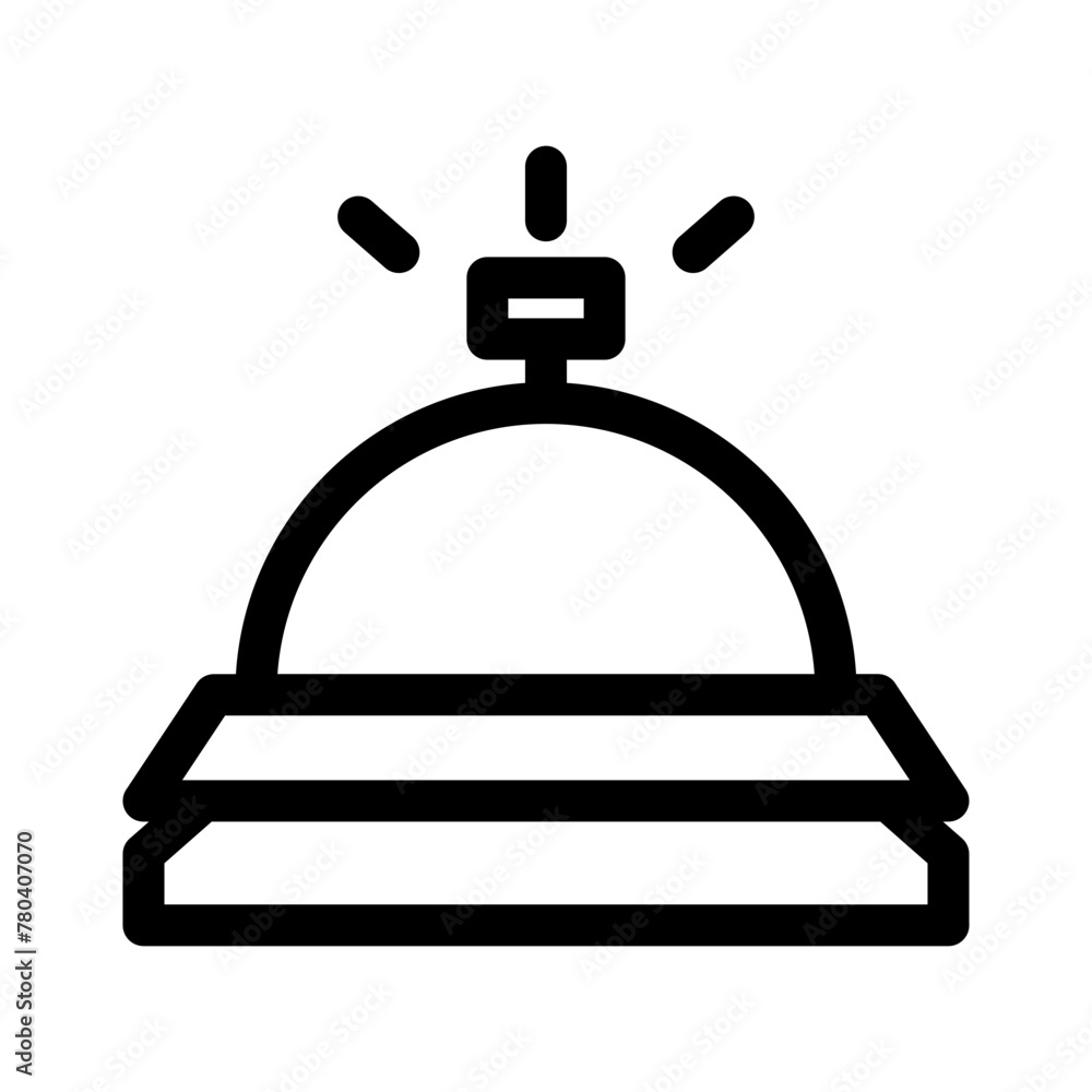 desk bell icon or logo isolated sign symbol vector illustration - high quality black style vector icons desk bell icon or logo isolated sign symbol vector illustration - high quality black style vector icons