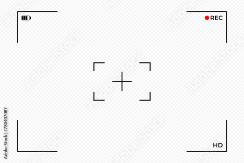 Vector isolated camera viewfinder frame