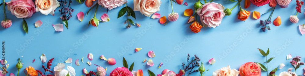A collection of various flowers hanging on a wall, creating a vibrant and colorful display