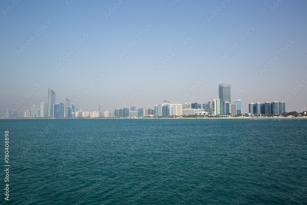 Abu Dhabi, United Arab Emirates. march 18, 2024: View of Abu Dhabi Skyline, United Arab Emirates