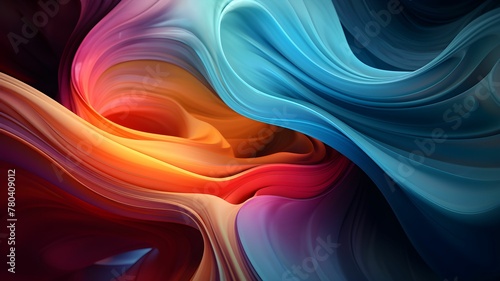 AI generated illustration of artistic, vibrant, wavy patterns