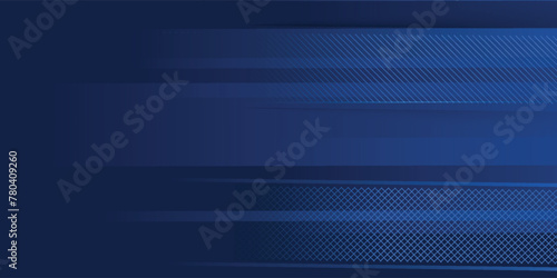 Blue background with halftone decoration. Dark blue vector cover with stright stripes photo