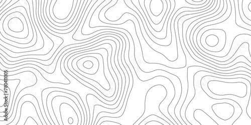 Topographic map curves geographic line map pattern .panorama view black color wave curve lines .geographic mountain relief abstract grid .the concept map of a conditional geography map background . photo