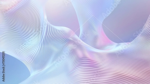 minimalist wavy holographic background.