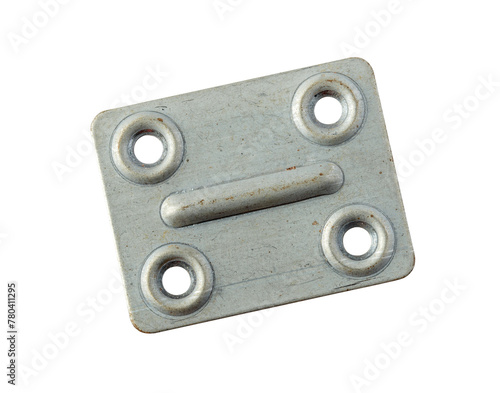 Sturdy square flat connectors, with four sturdy steel connection holes. Connecting plate for plates, panels, work surfaces, countertops and much more