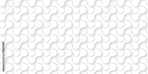 Geometric meatball white paper texture vector tile 3d wallpaper mosaic element design.