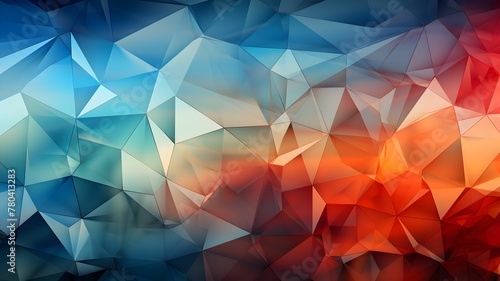 AI generated illustration of colorful polygonal abstract background