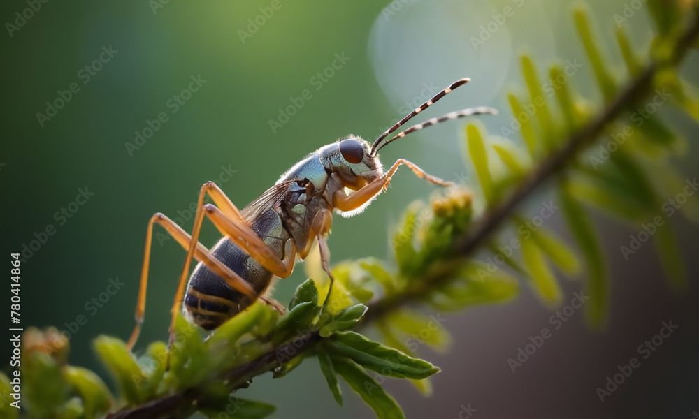 AI generated illustration of an insect cricket green natural AI generated illustration of an insect cricket green natural