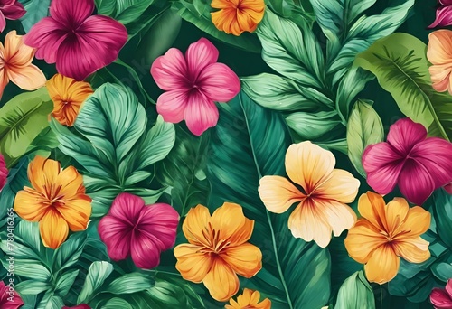 AI generated illustration of vibrant bouquet of colorful flowers