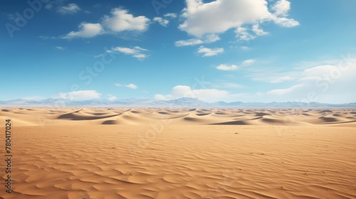 AI generated illustration of a sandy desert © Wirestock