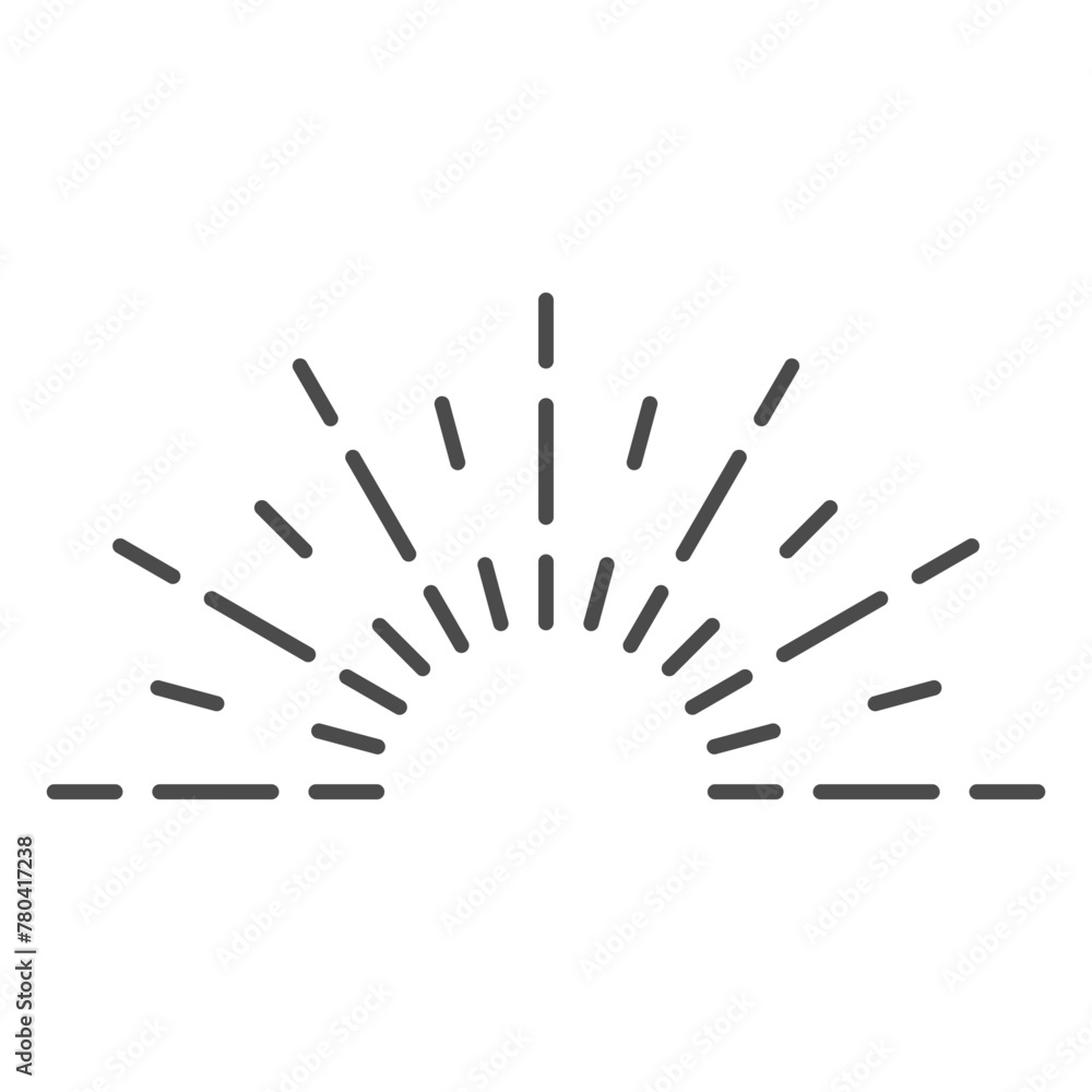 Sunburst line vector icon Sunburst line vector icon