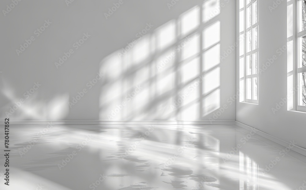 Obraz premium Time background of white room window