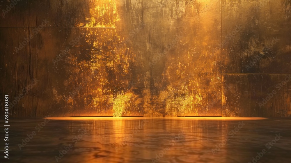 Golden background, and abstract wall studio room, can be used to present your product. Golden background, and abstract wall studio room, can be used to present your product.