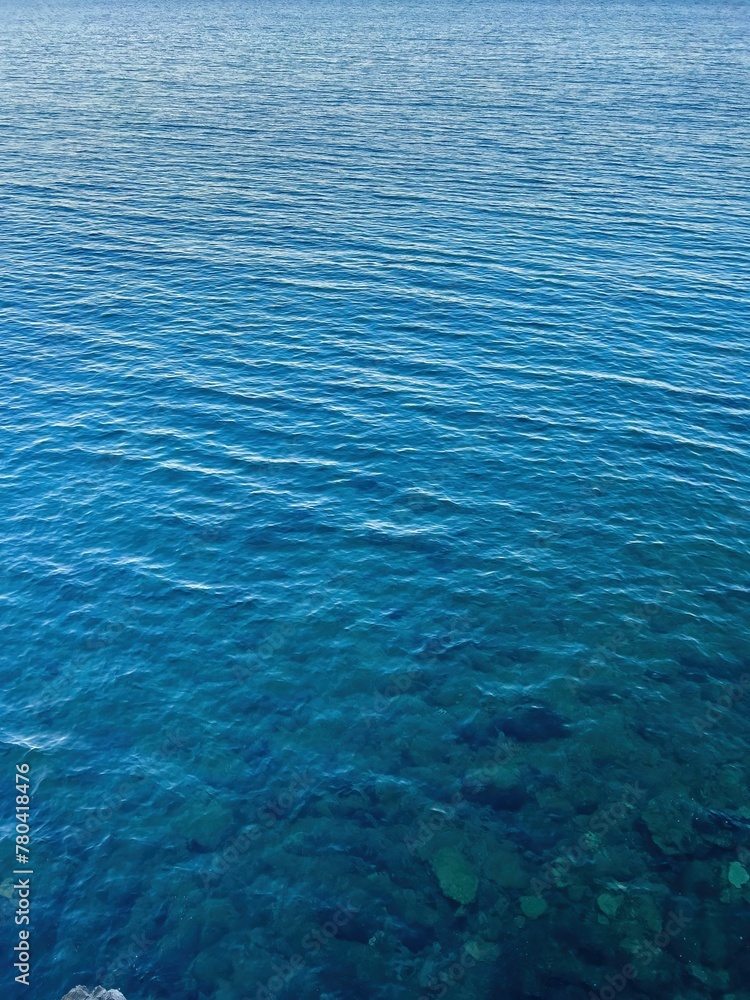 Obraz premium Clear blue sea water surface