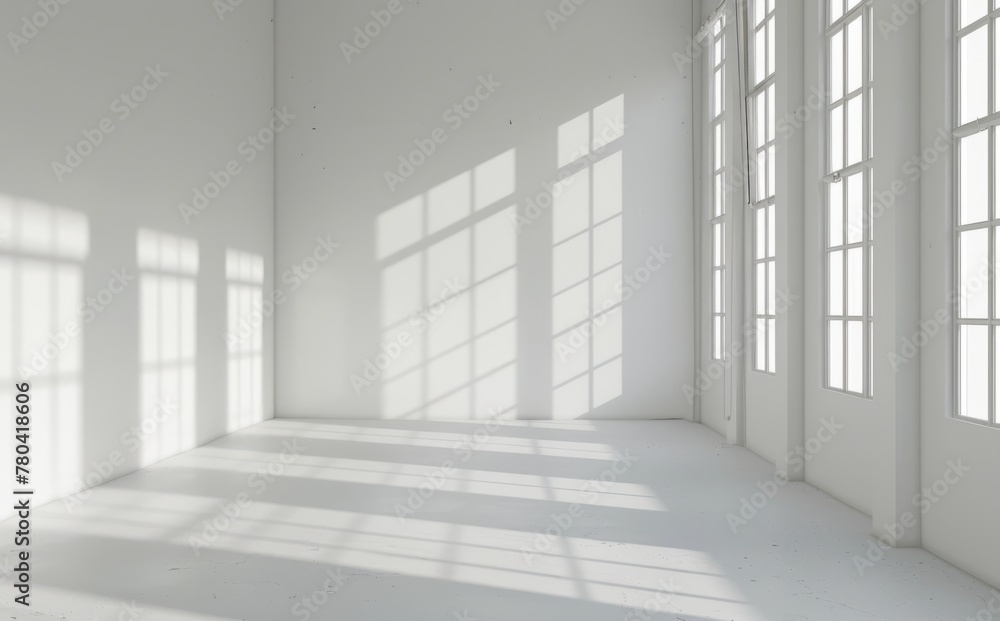 Fototapeta premium Time background of white room window