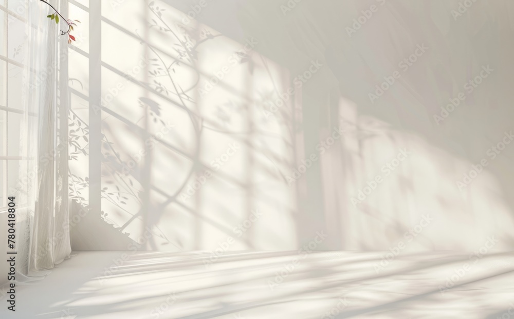 Obraz premium Time background of white room window