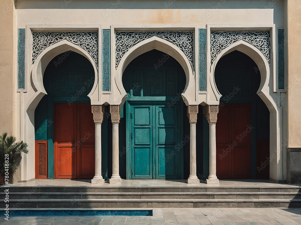 Water color Arabic Architecture
