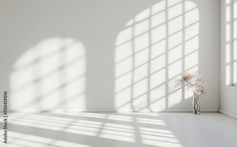 Obraz premium Time background of white room window