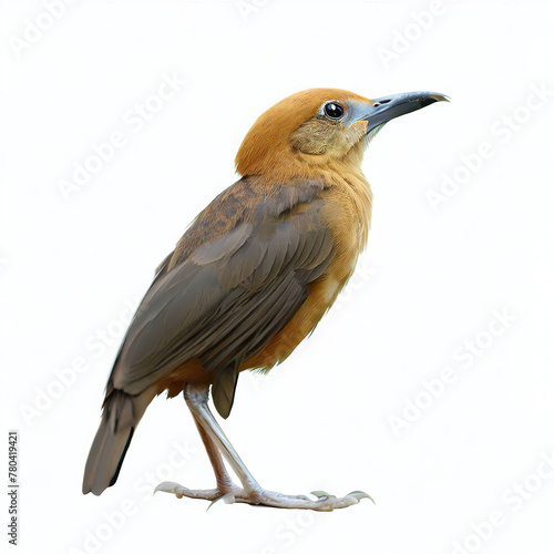 Beautiful colored bird with white background. with Generative AI technology   © Motionic Studio