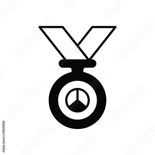 Nobel peace prize vector icon photo