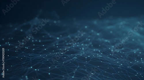 Captivating Abstract Network Background with Shimmering Blue Gradient and Futuristic Glow