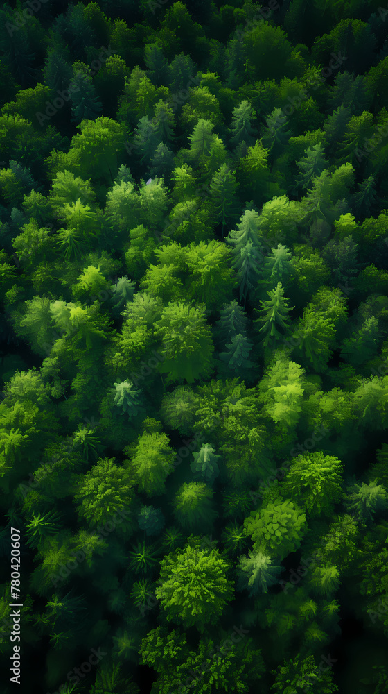 Forest ecological aerial photography