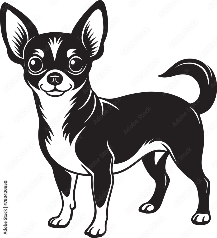 Chihuahua dog - vector illustration isolated white background
