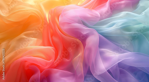 Colorful rainbow silk background
