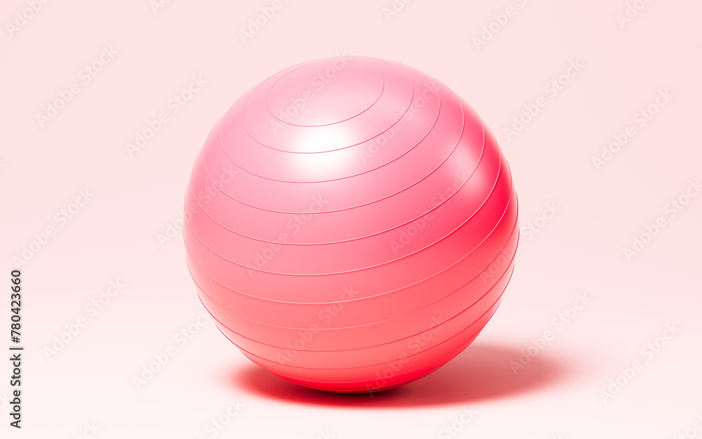 Cartoon yoga ball, sports fitness concept, 3d rendering. Cartoon yoga ball, sports fitness concept, 3d rendering.