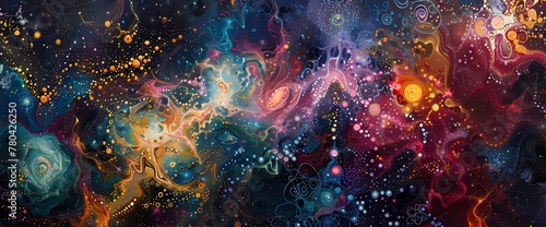 A luminous tapestry of color unfolds before the eyes  each thread a shimmering testament to the beauty of the universe.