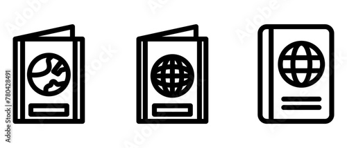 passport icon or logo isolated sign symbol vector illustration - high quality black style vector icons
