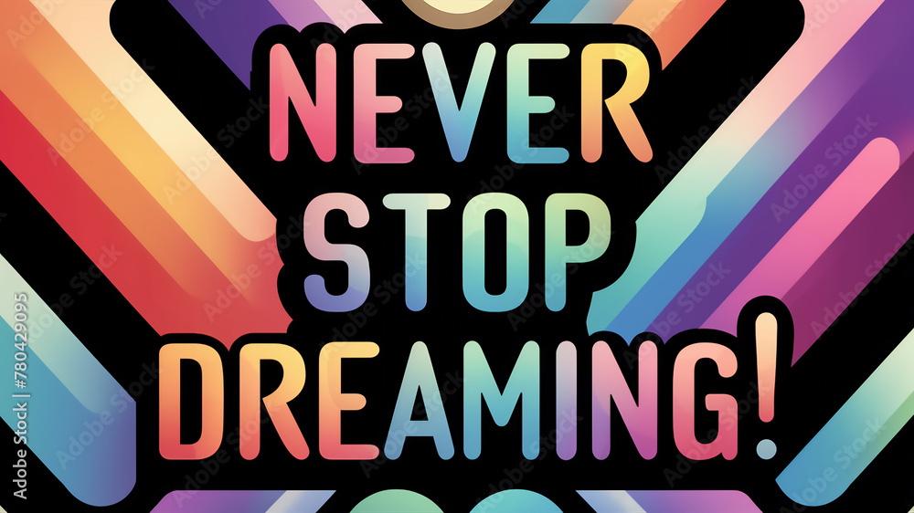 Obraz premium Vibrant poster with bold text: